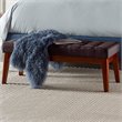 Elle Decor Claire Tufted Bench in Chocolate Brown