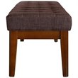 Elle Decor Claire Tufted Bench in Chocolate Brown