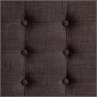 Elle Decor Claire Tufted Bench in Chocolate Brown