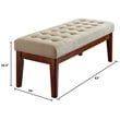 Elle Decor Claire Tufted Bench in Vanilla Cream
