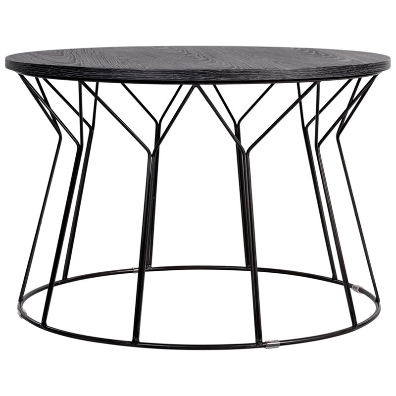 Elle Decor Fleur Coffee Table in Noir Black