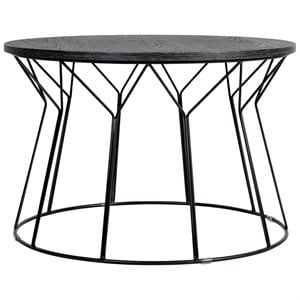 Elle Decor Fleur Coffee Table in Noir Black
