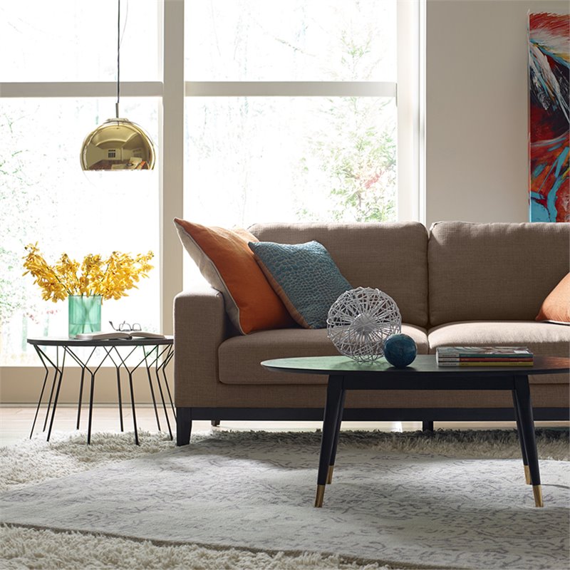 Elle Decor Fleur Coffee Table in Noir Black