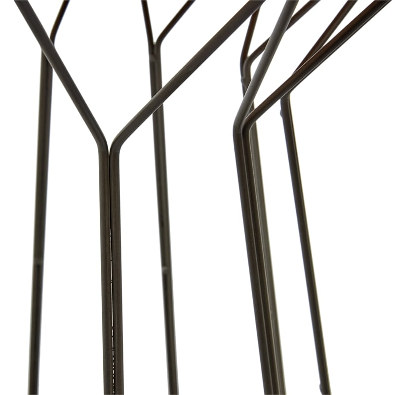 Elle Decor Fleur End Table in Noir Black