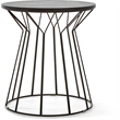 Elle Decor Fleur End Table in Noir Black