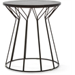 Elle Decor Fleur End Table in Noir Black