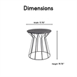 Elle Decor Fleur End Table in Noir Black