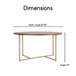 Elle Decor Ines Coffee Table in Burnt Sienna