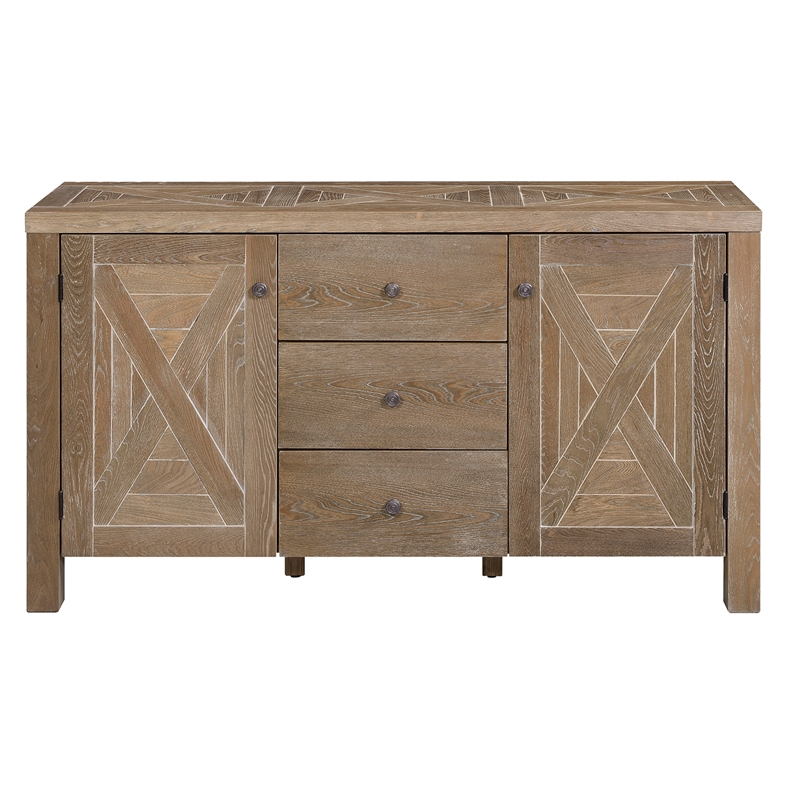 Elle Decor Marais Wood Sideboard in French Elm