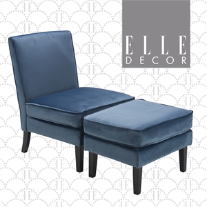 elle decor olivia accent chair and ottoman