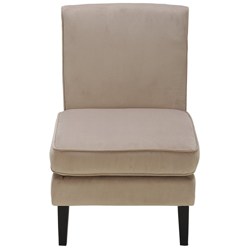 Elle Decor Olivia Accent Chair and Ottoman in French Taupe