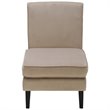 Elle Decor Olivia Accent Chair and Ottoman in French Taupe
