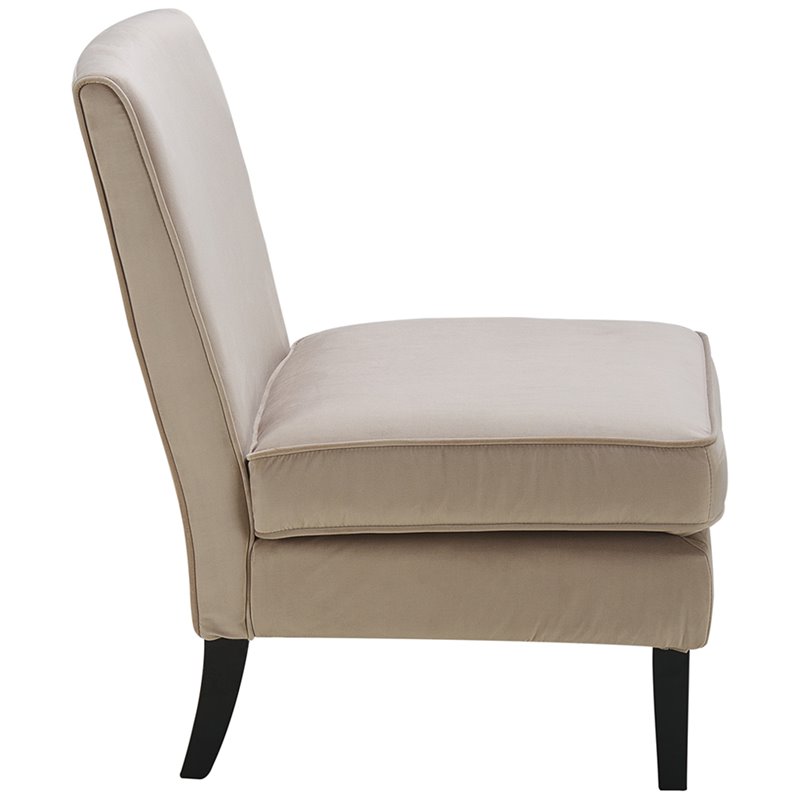 Elle Decor Olivia Accent Chair and Ottoman in French Taupe