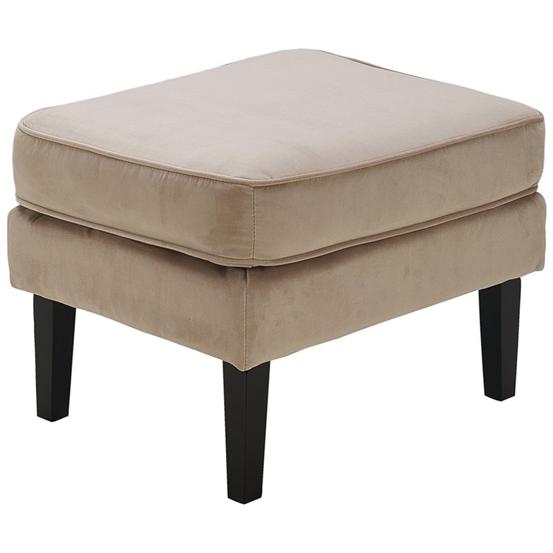 Elle Decor Olivia Accent Chair and Ottoman in French Taupe