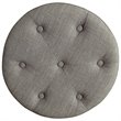 Elle Decor Penelope Round Tufted Stool in Storm Gray