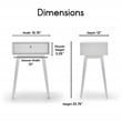 Elle Decor Rory 1 Drawer Side Table in French White