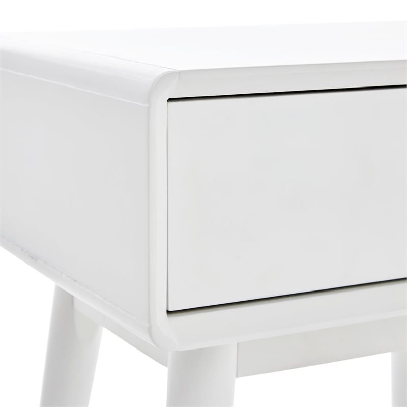 Elle Decor Rory 1 Drawer Side Table in French White