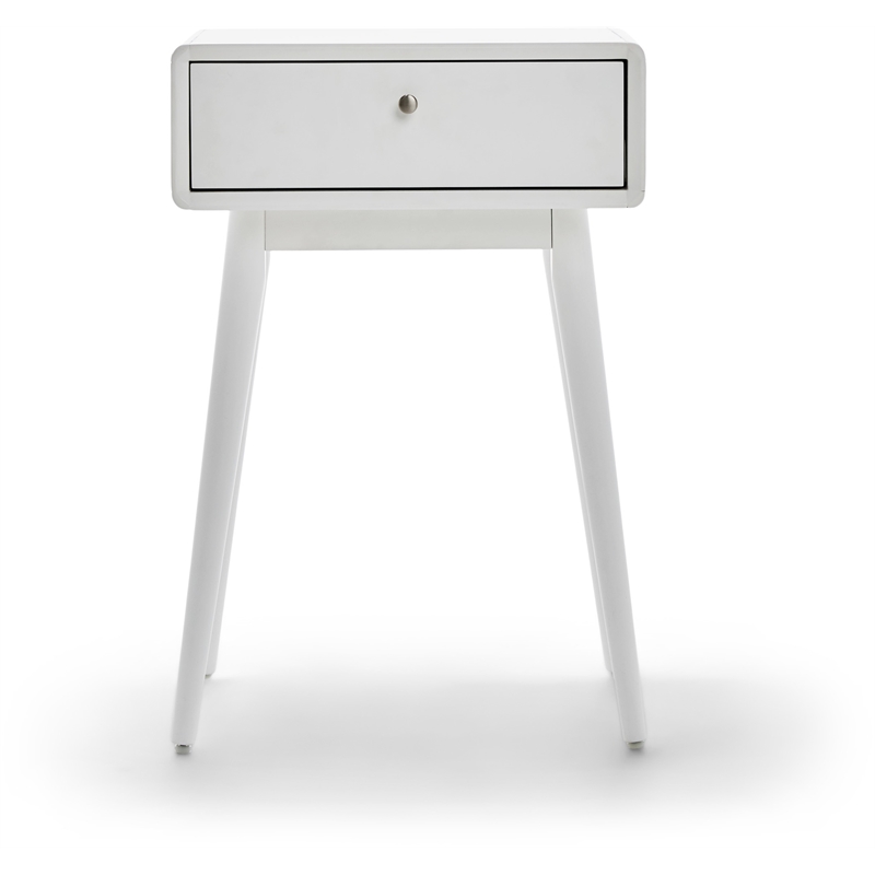 Elle Decor Rory 1 Drawer Side Table in French White