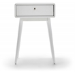 Elle Decor Rory 1 Drawer Side Table in French White