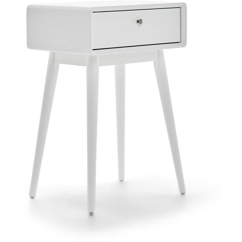 Elle Decor Rory 1 Drawer Side Table in French White