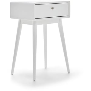 Elle Decor Rory 1 Drawer Side Table in French White