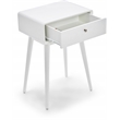 Elle Decor Rory 1 Drawer Side Table in French White