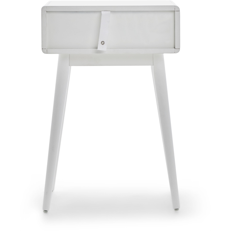 Elle Decor Rory 1 Drawer Side Table in French White