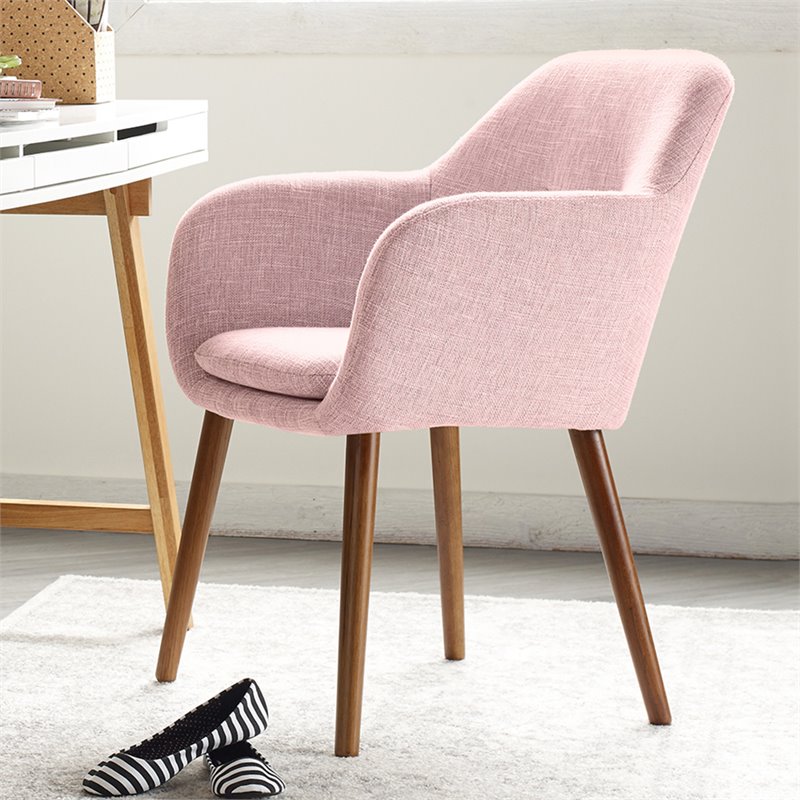 Elle Decor Roux Arm Chair in French Blush