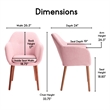 Elle Decor Roux Arm Chair in French Blush