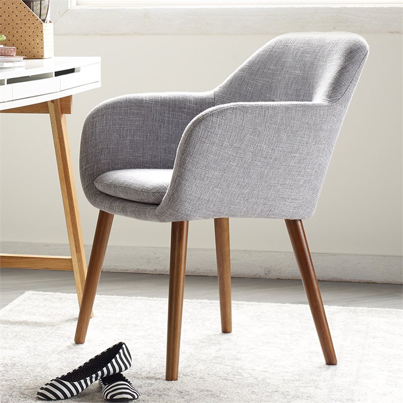 Elle Decor Roux Arm Chair in French Gray