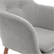 Elle Decor Roux Arm Chair in French Gray