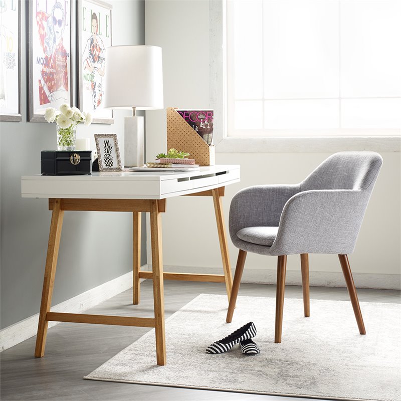 Elle Decor Roux Arm Chair in French Gray