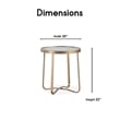 Elle Decor Mirabelle Outdoor Side Table in French Gold