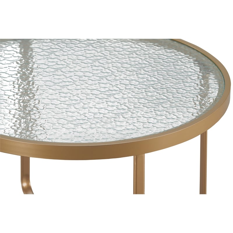 Elle Decor Mirabelle Outdoor Coffee Table in French Gold