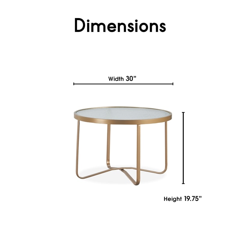 Elle Decor Mirabelle Outdoor Coffee Table in French Gold