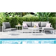 Elle Decor Mirabelle Outdoor Side Table in French White