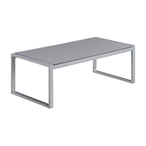 Elle Decor Tropez Outdoor Coffee Table in French Gray Mesh