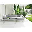 Elle Decor Tropez Outdoor Coffee Table in French Gray Mesh