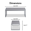 Elle Decor Tropez Outdoor Coffee Table in French Gray Mesh