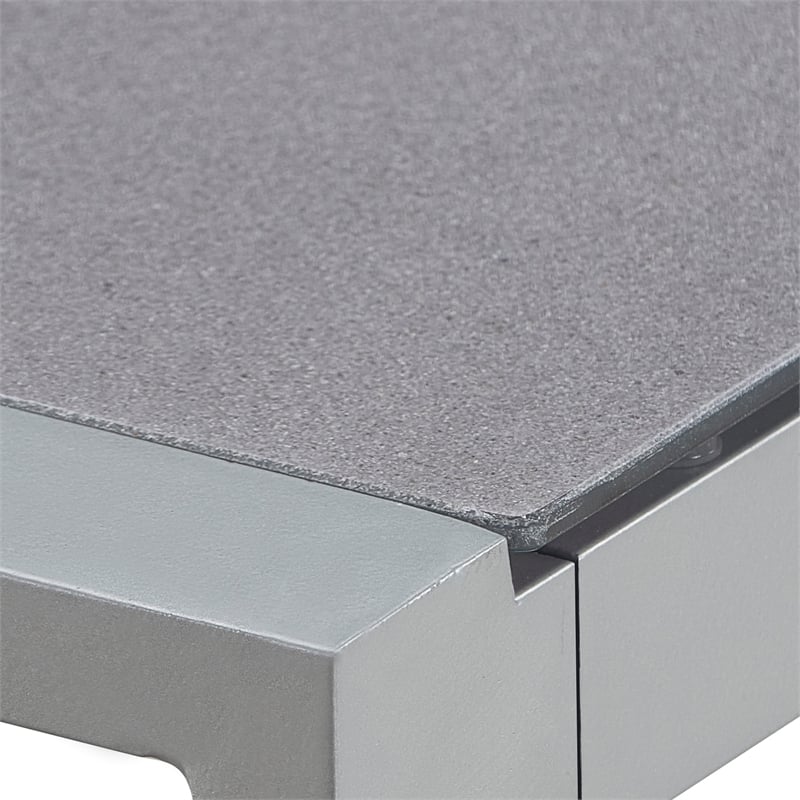 Elle Decor Tropez Outdoor Coffee Table in French Gray Mesh