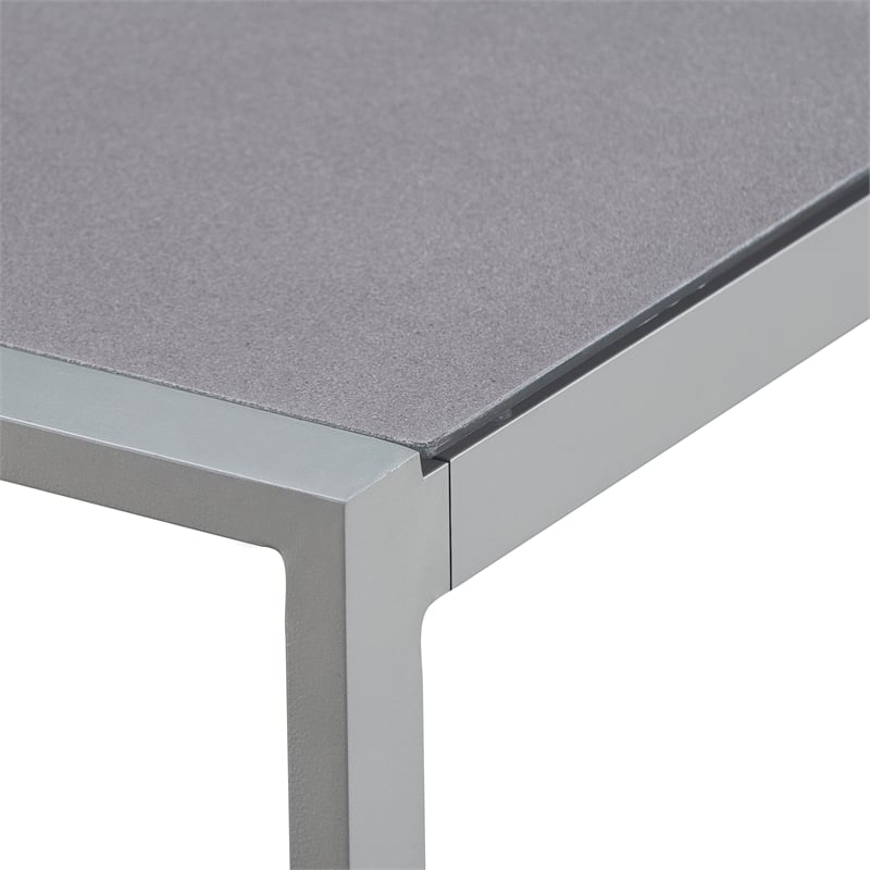Elle Decor Tropez Outdoor Coffee Table in French Gray Mesh
