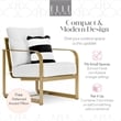 Elle Decor Mirabelle Outdoor Arm Chair in White and French Gold