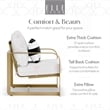 Elle Decor Mirabelle Outdoor Arm Chair in White and French Gold