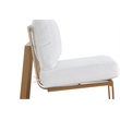 Elle Decor Mirabelle Outdoor Armless Chair in White and French Gold
