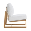 Elle Decor Mirabelle Outdoor Armless Chair in White and French Gold