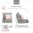 Elle Decor Mirabelle Outdoor Arm Chair in Gray and French White