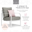 Elle Decor Mirabelle Outdoor Arm Chair in Gray and French White