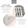 Elle Decor Mirabelle Outdoor Arm Chair in Gray and French White