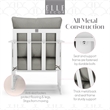 Elle Decor Mirabelle Outdoor Arm Chair in Gray and French White