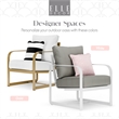 Elle Decor Mirabelle Outdoor Arm Chair in Gray and French White
